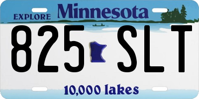 MN license plate 825SLT
