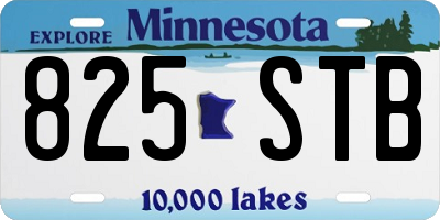 MN license plate 825STB