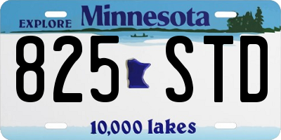 MN license plate 825STD