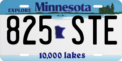 MN license plate 825STE