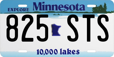 MN license plate 825STS