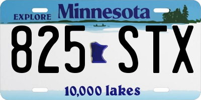 MN license plate 825STX