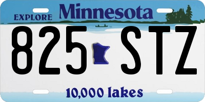 MN license plate 825STZ