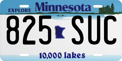 MN license plate 825SUC