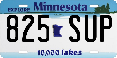 MN license plate 825SUP