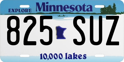 MN license plate 825SUZ