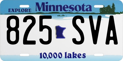 MN license plate 825SVA