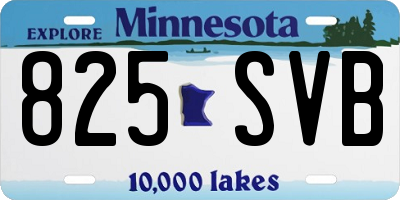MN license plate 825SVB