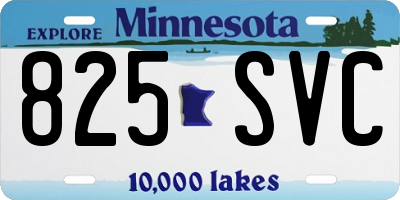 MN license plate 825SVC