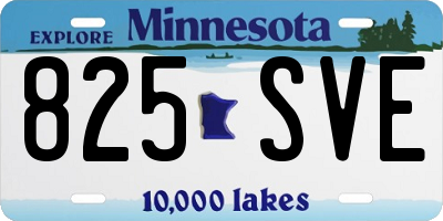 MN license plate 825SVE