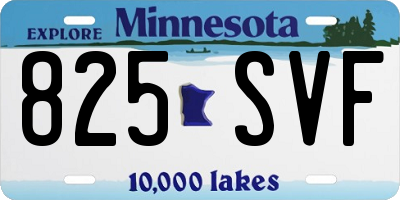MN license plate 825SVF