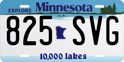 MN license plate 825SVG