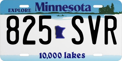 MN license plate 825SVR