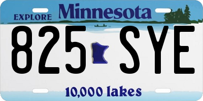 MN license plate 825SYE