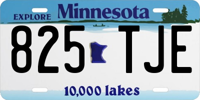 MN license plate 825TJE