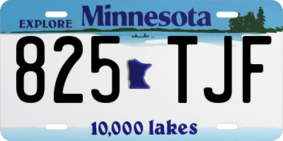 MN license plate 825TJF