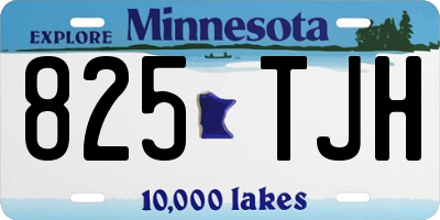 MN license plate 825TJH