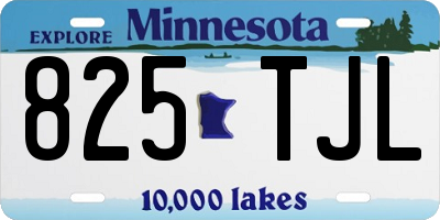 MN license plate 825TJL