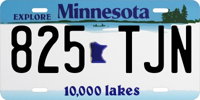 MN license plate 825TJN
