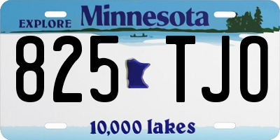 MN license plate 825TJO