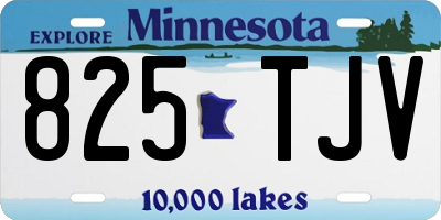 MN license plate 825TJV