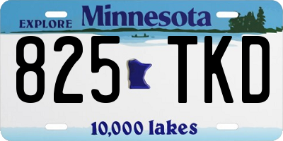MN license plate 825TKD