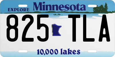 MN license plate 825TLA