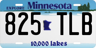 MN license plate 825TLB