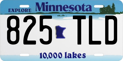 MN license plate 825TLD