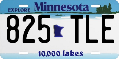 MN license plate 825TLE