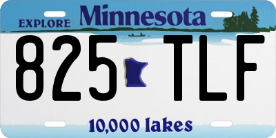 MN license plate 825TLF