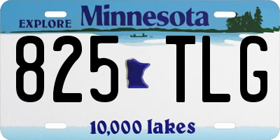 MN license plate 825TLG