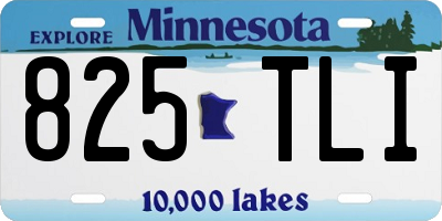 MN license plate 825TLI