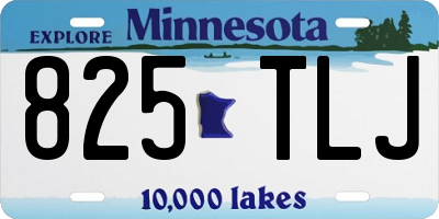 MN license plate 825TLJ