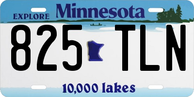 MN license plate 825TLN