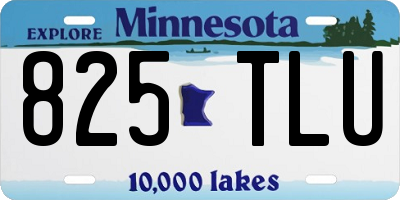 MN license plate 825TLU