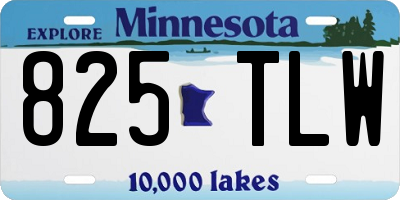 MN license plate 825TLW