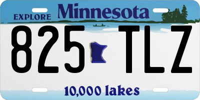 MN license plate 825TLZ