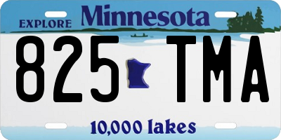 MN license plate 825TMA