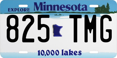 MN license plate 825TMG