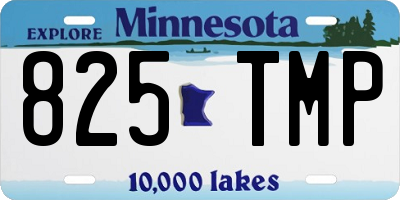 MN license plate 825TMP