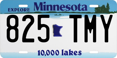 MN license plate 825TMY