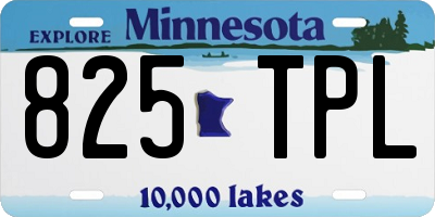 MN license plate 825TPL