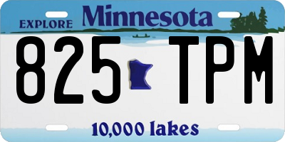 MN license plate 825TPM