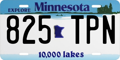 MN license plate 825TPN
