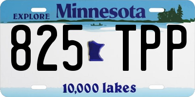 MN license plate 825TPP