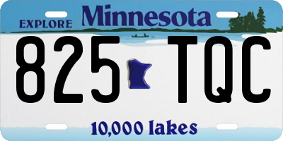 MN license plate 825TQC