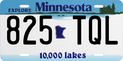 MN license plate 825TQL