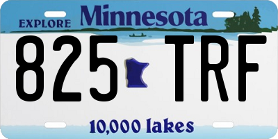 MN license plate 825TRF