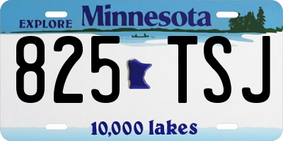 MN license plate 825TSJ